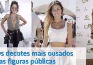 Famosas arrasam com decotes generosos