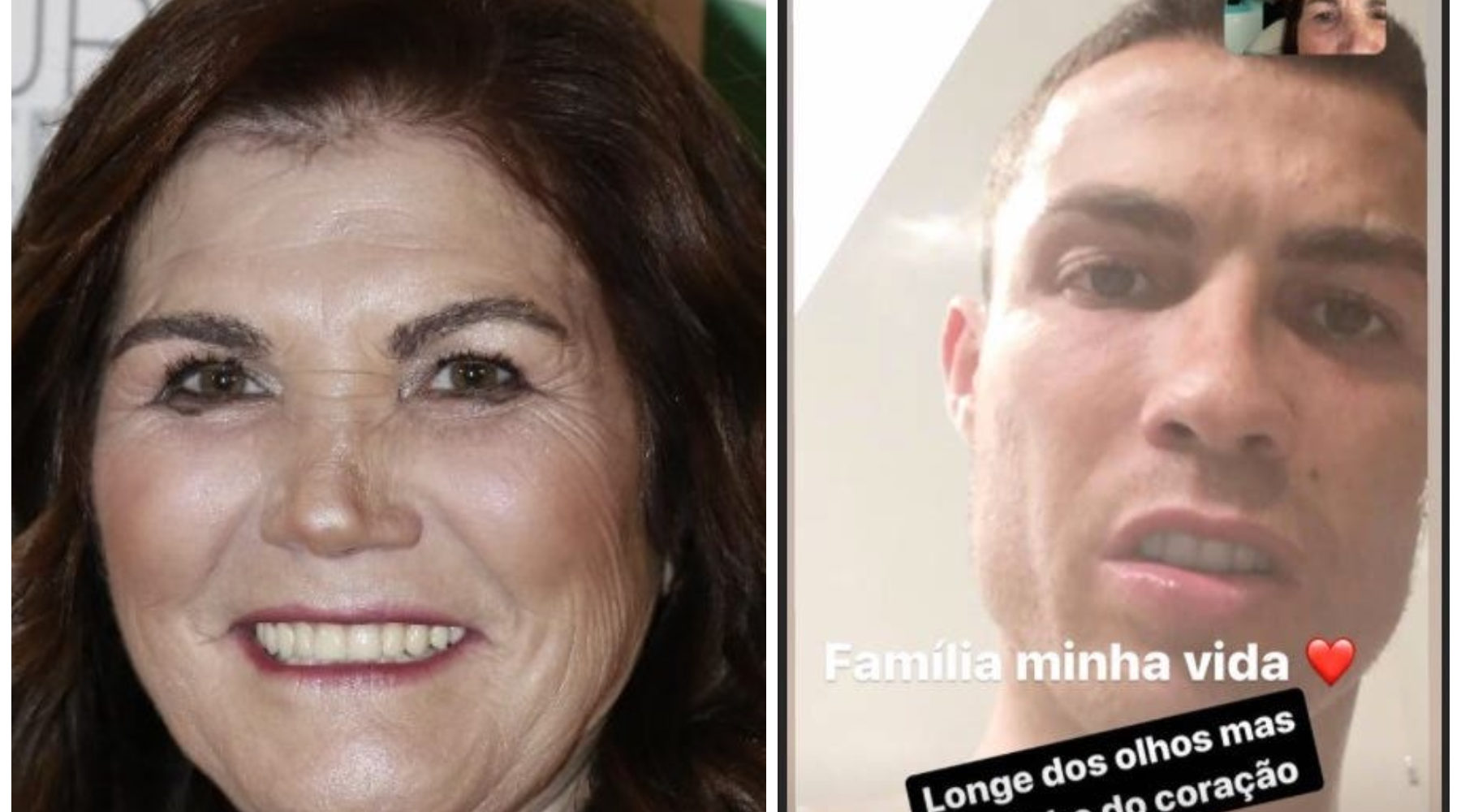 Dolores Aveiro mostra videochamada com Cristiano Ronaldo